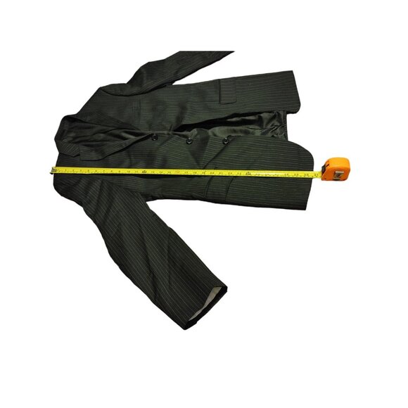 Louis Raphael Luxe Piece Suit Charcoal Gray Pinstripe Blazer Jacket Coat 40R 34W - Picture 10 of 12